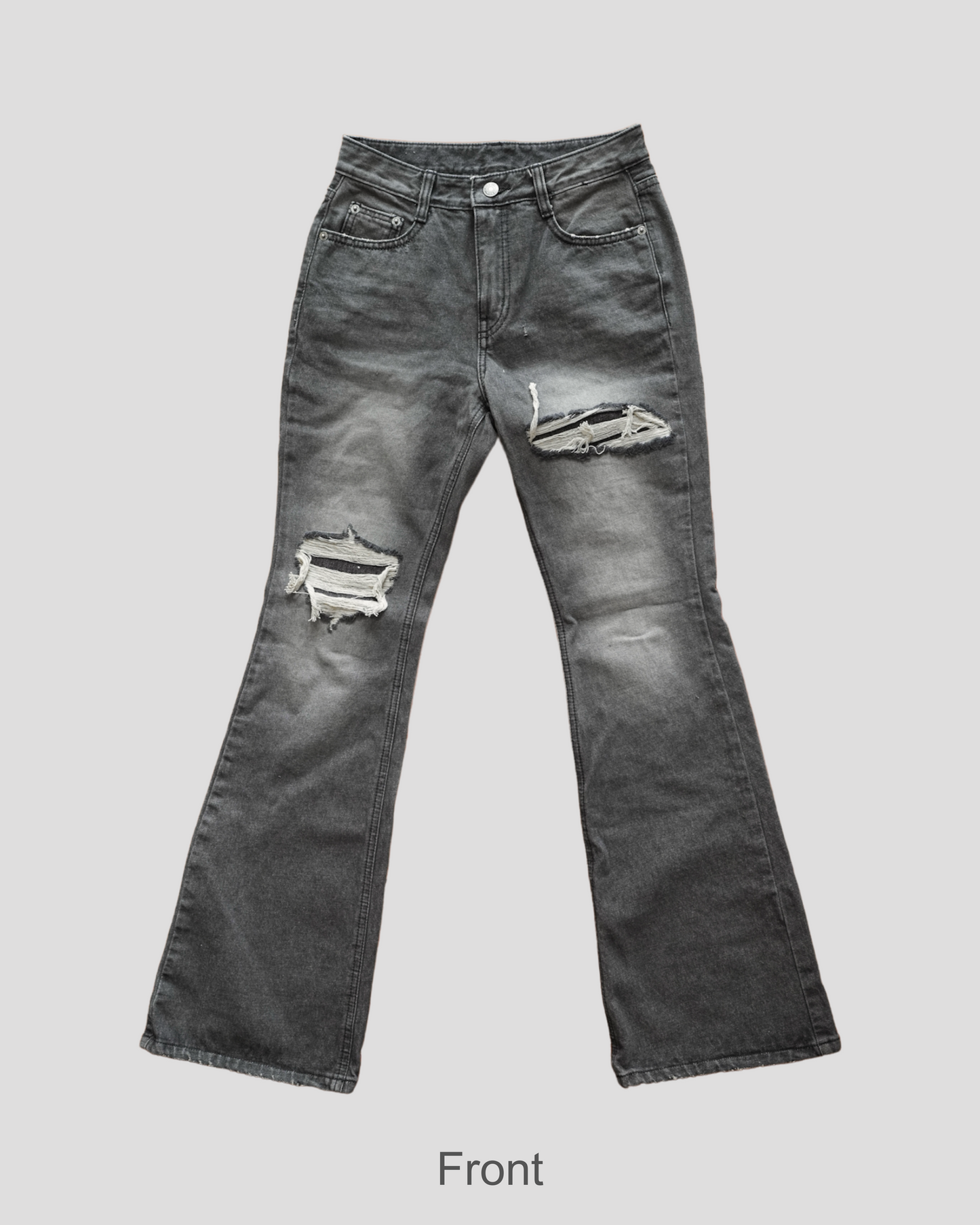 Juno distressed flare jeans