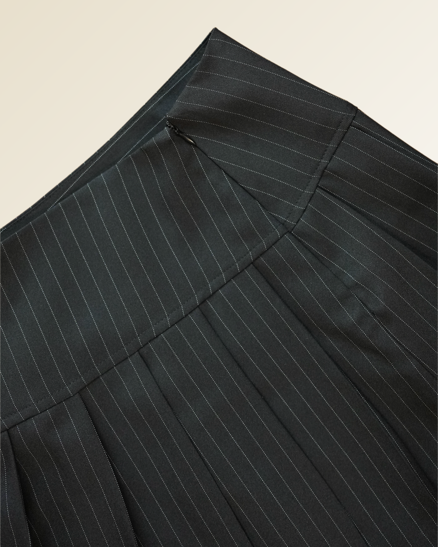 Pinstripe pleated mini skirt