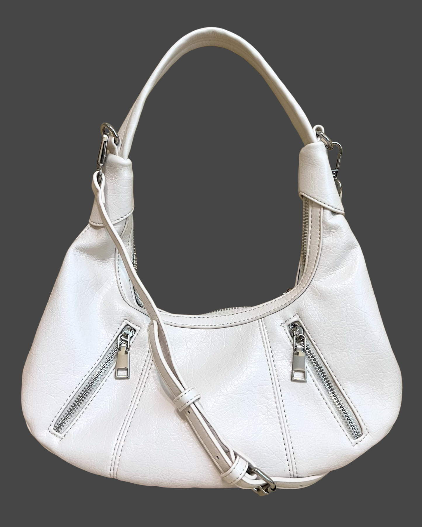 Multi zips shoulder/ crossbody bag