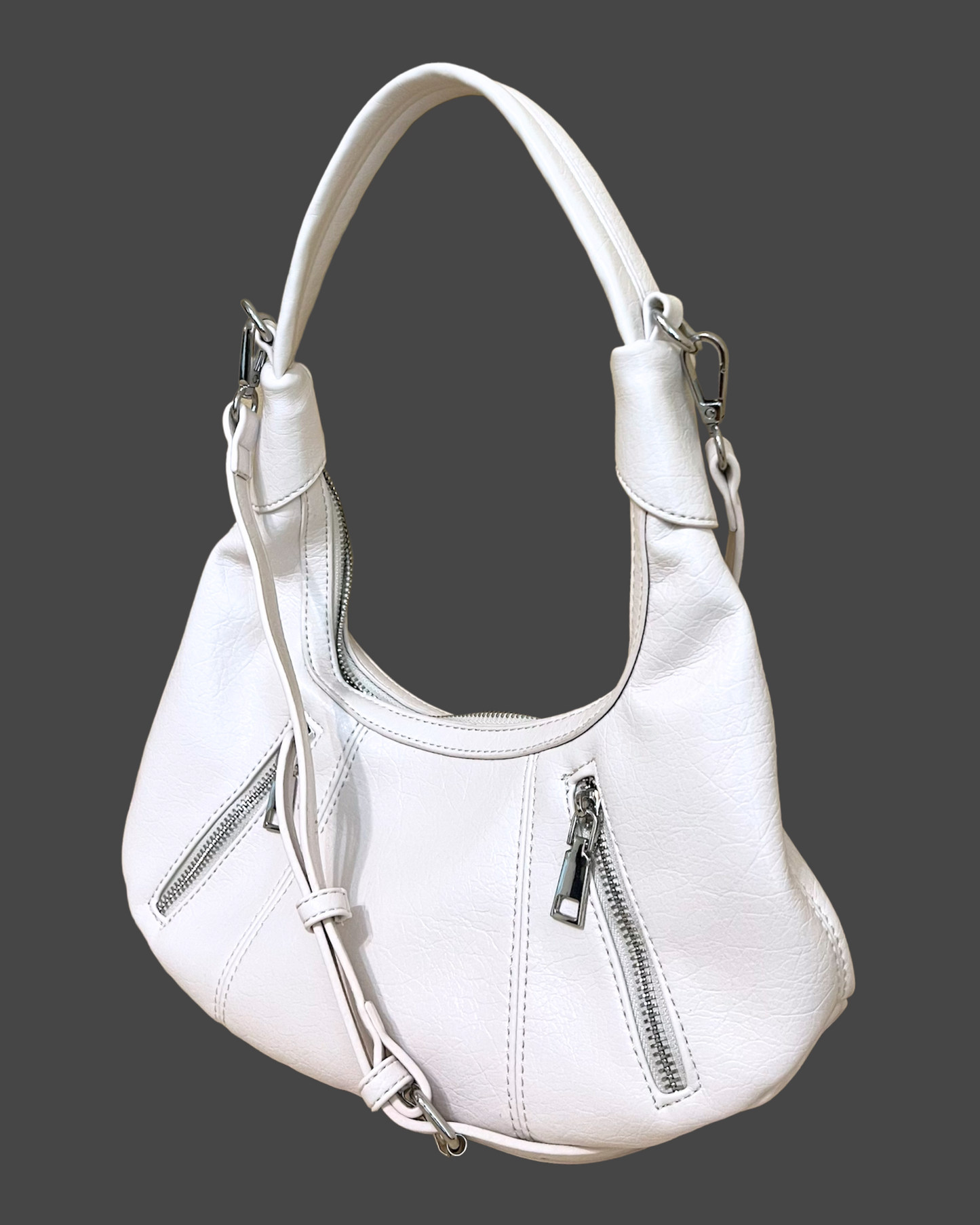 Multi zips shoulder/ crossbody bag