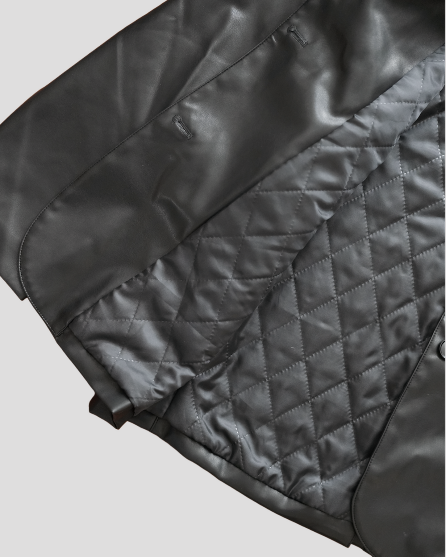 Thicken faux leather oversize blazer