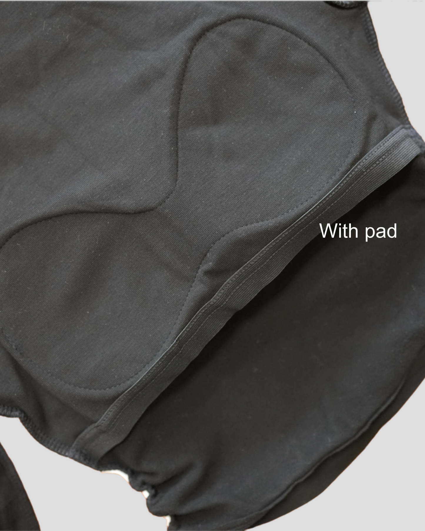 Basic turtle neck smooth cotton padded crop top