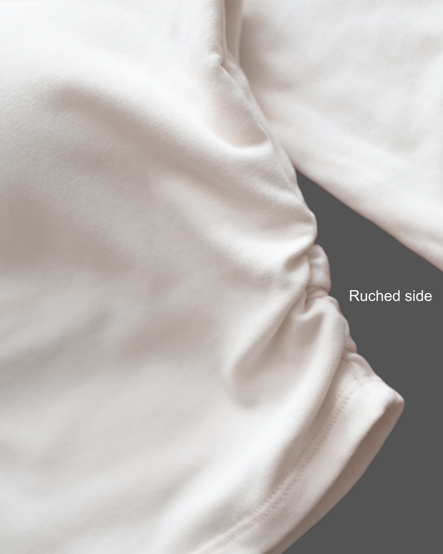 Basic turtle neck smooth cotton padded crop top