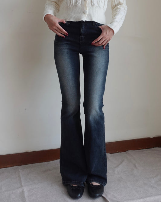 Super slim fit high waist boot cut jeans