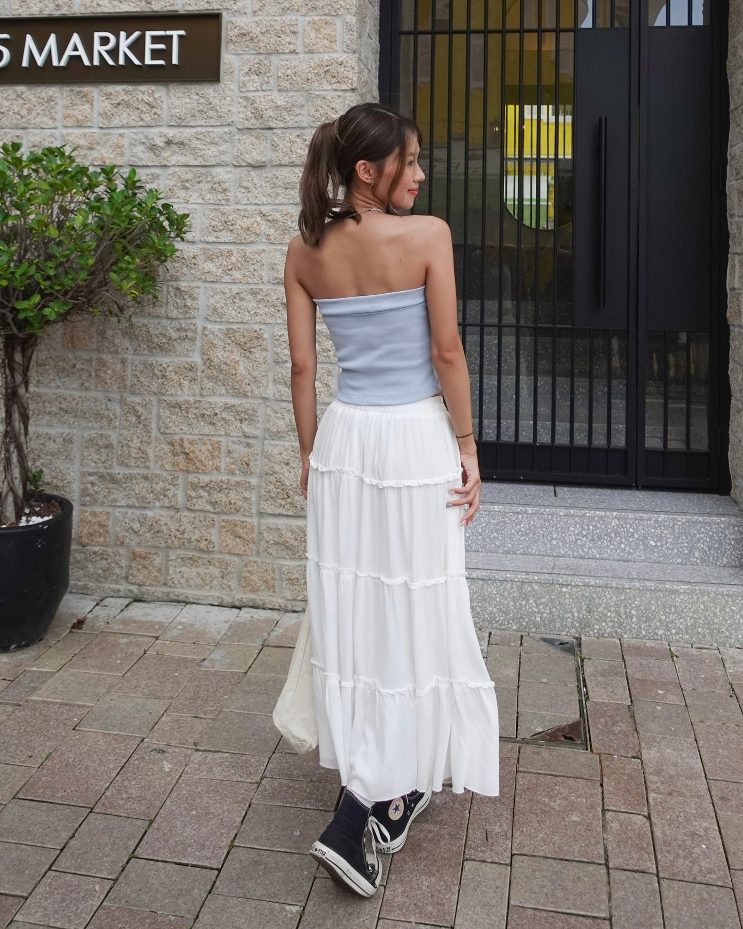 Maxi tiered skirt