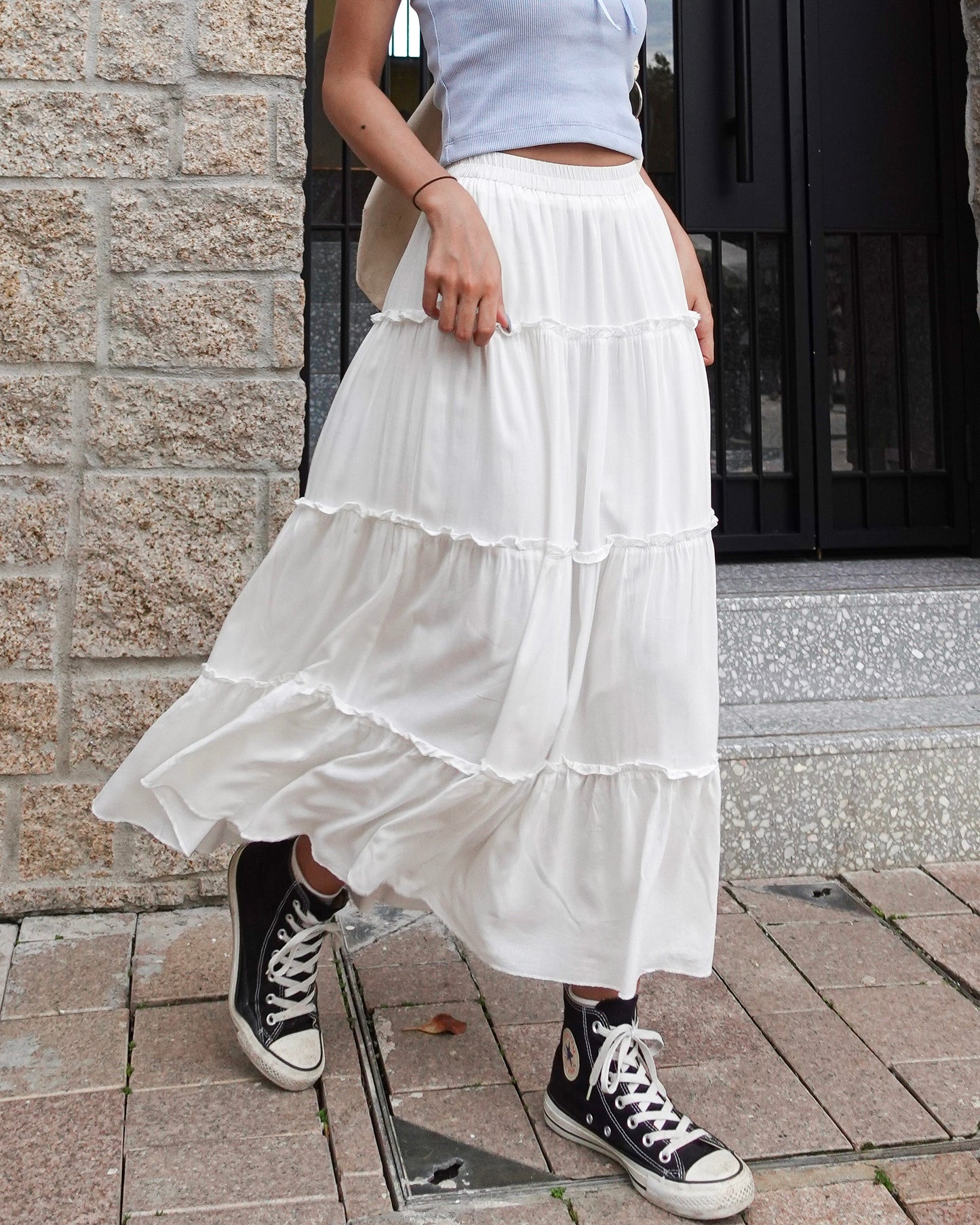 Maxi tiered skirt