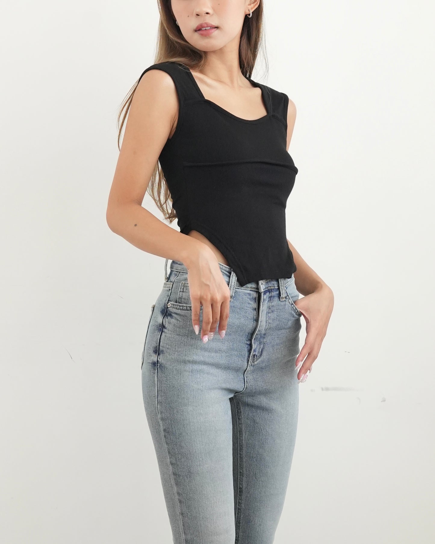 Carla back cut out top