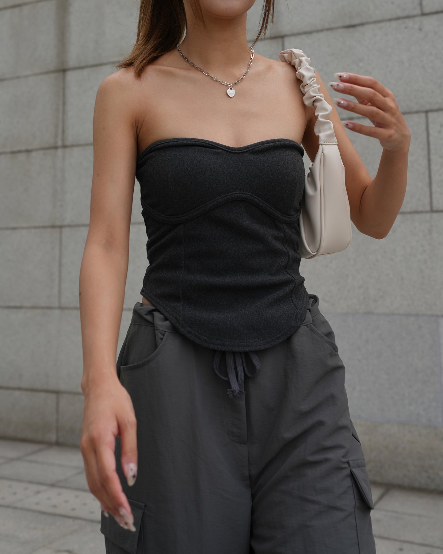 Heart shaped bustier top