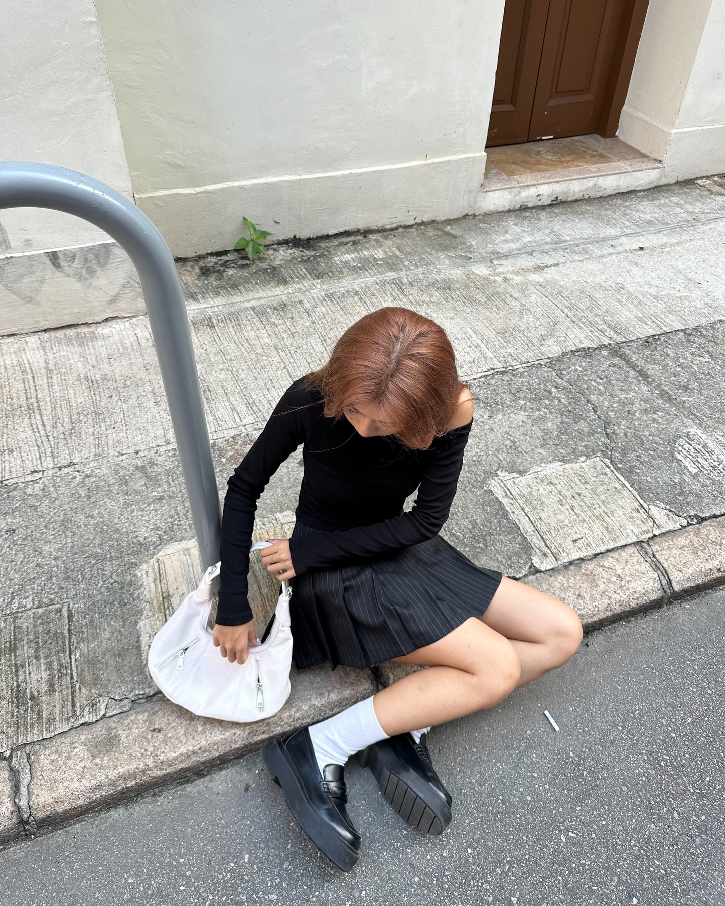 Multi zips shoulder/ crossbody bag