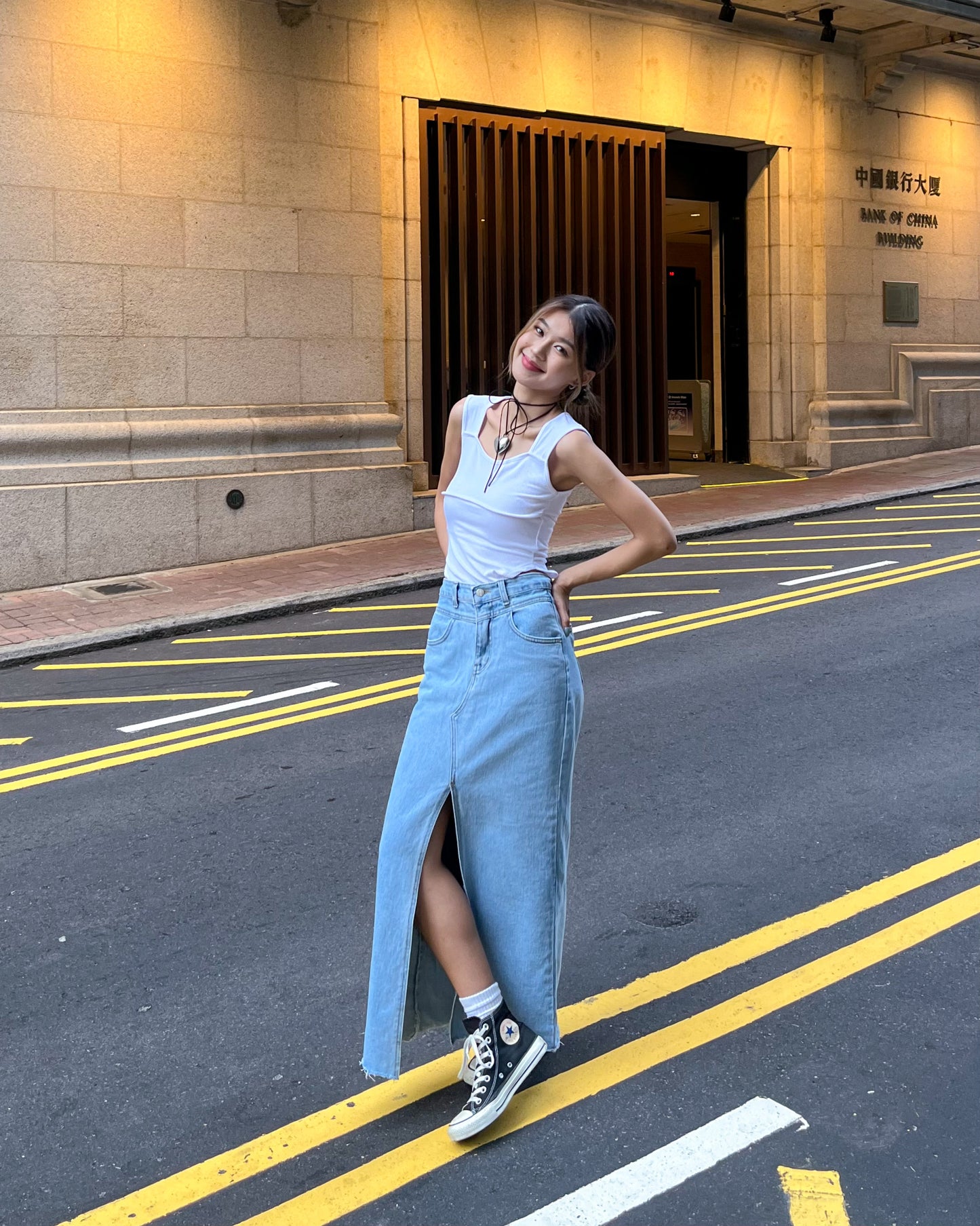 Carla back cut out top