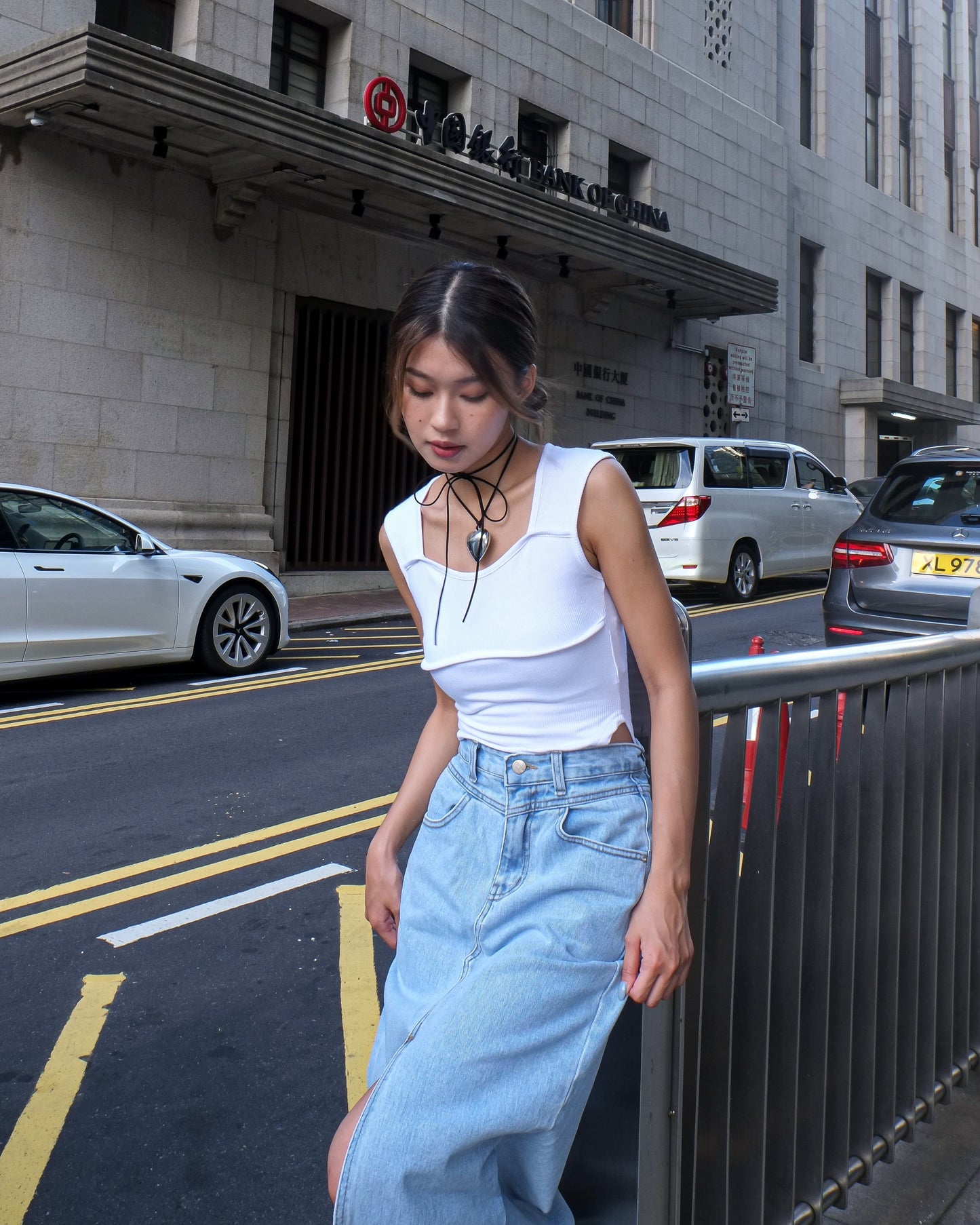 Carla back cut out top