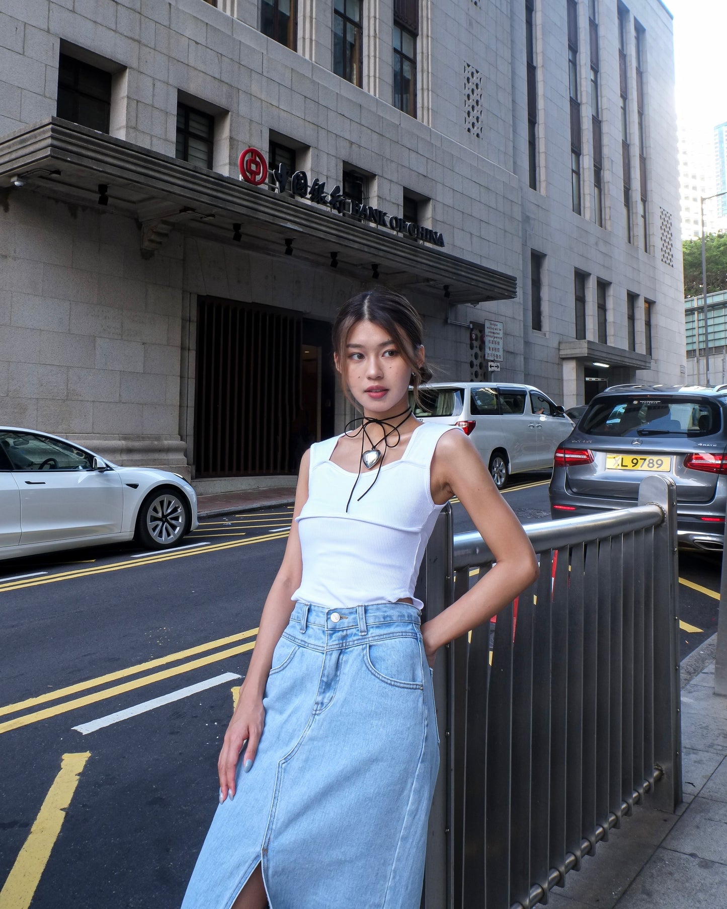 Carla back cut out top