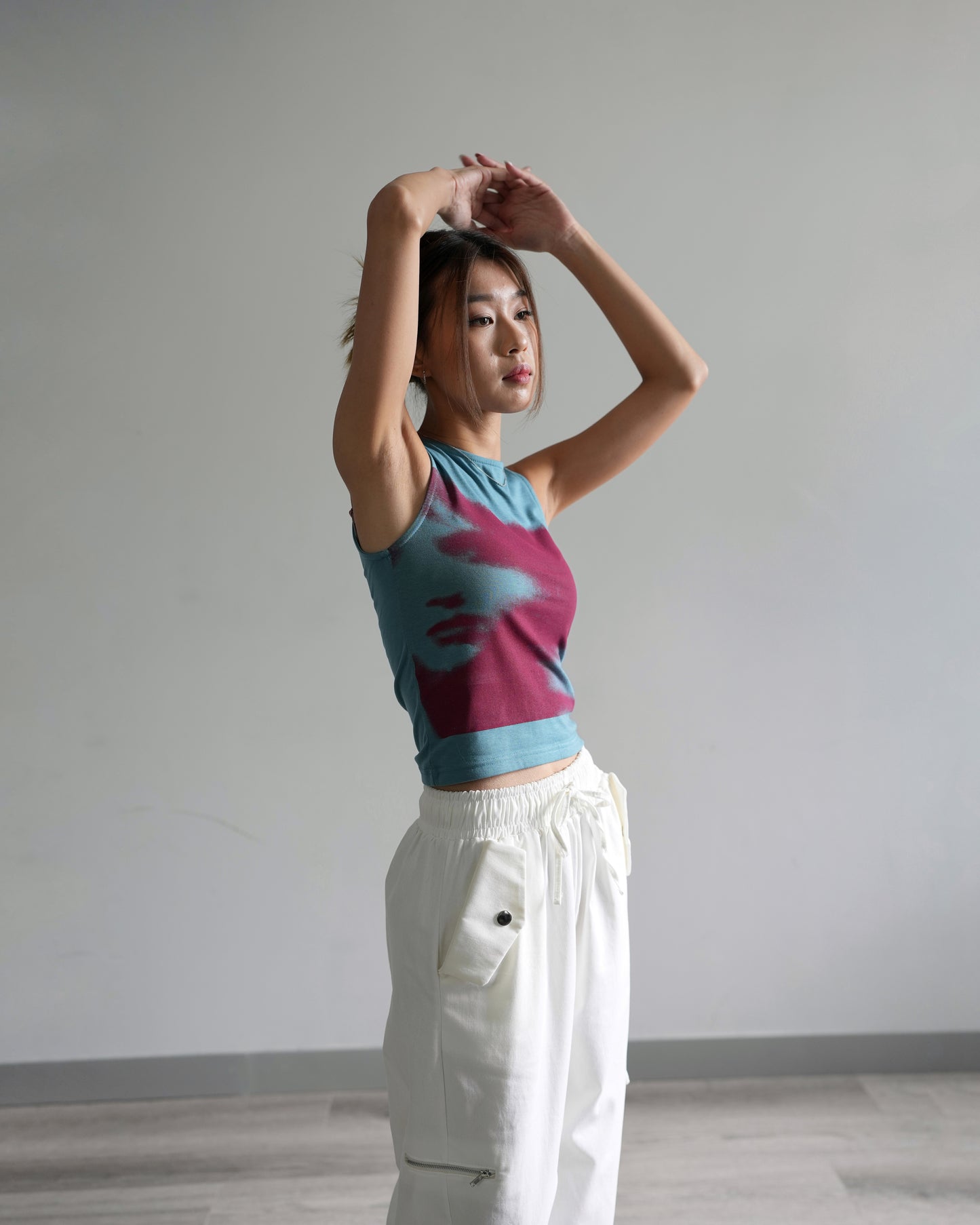 Printed graphic tank top