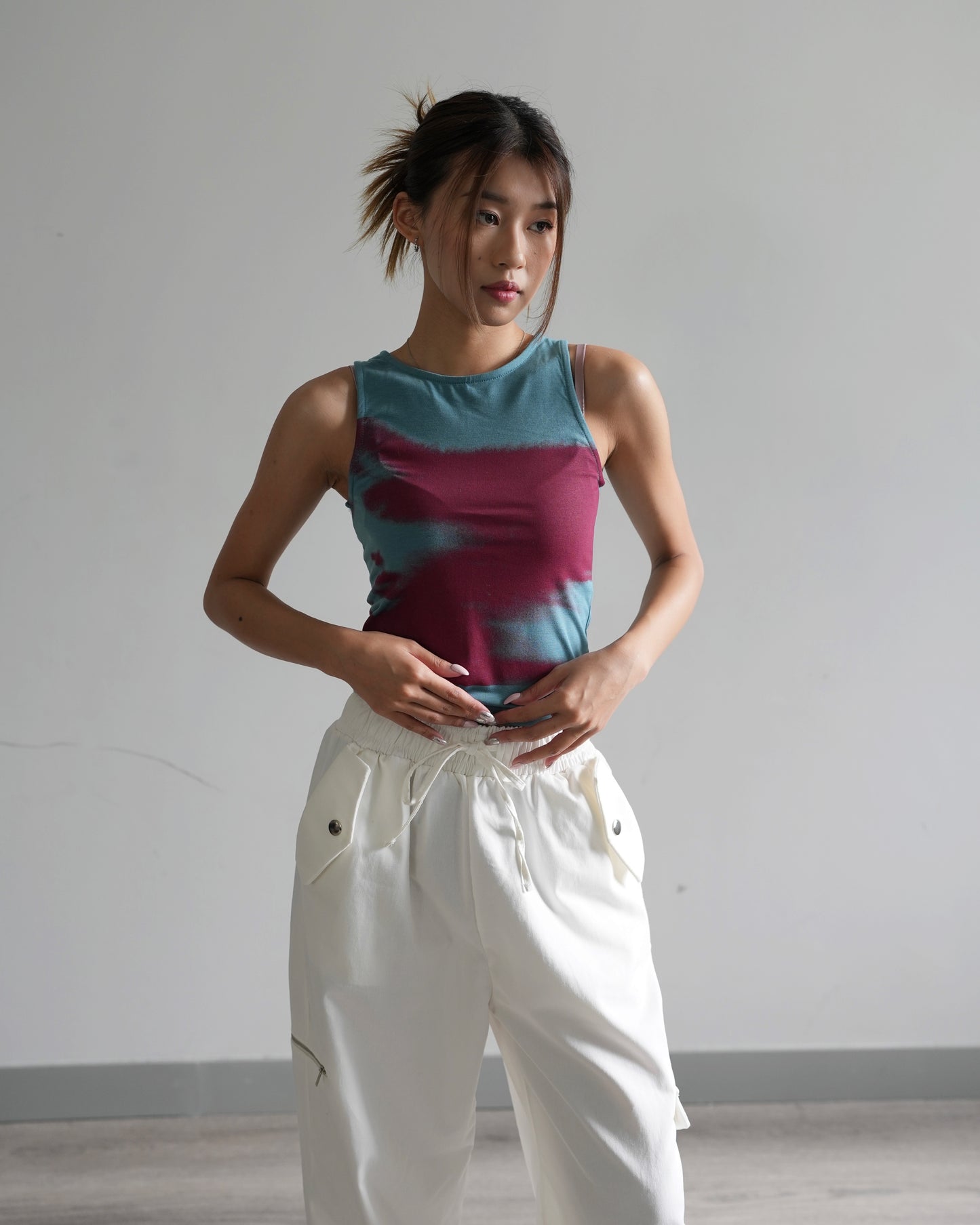 Printed graphic tank top