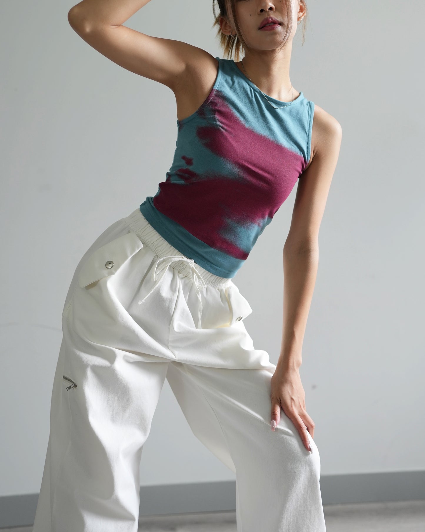 Printed graphic tank top