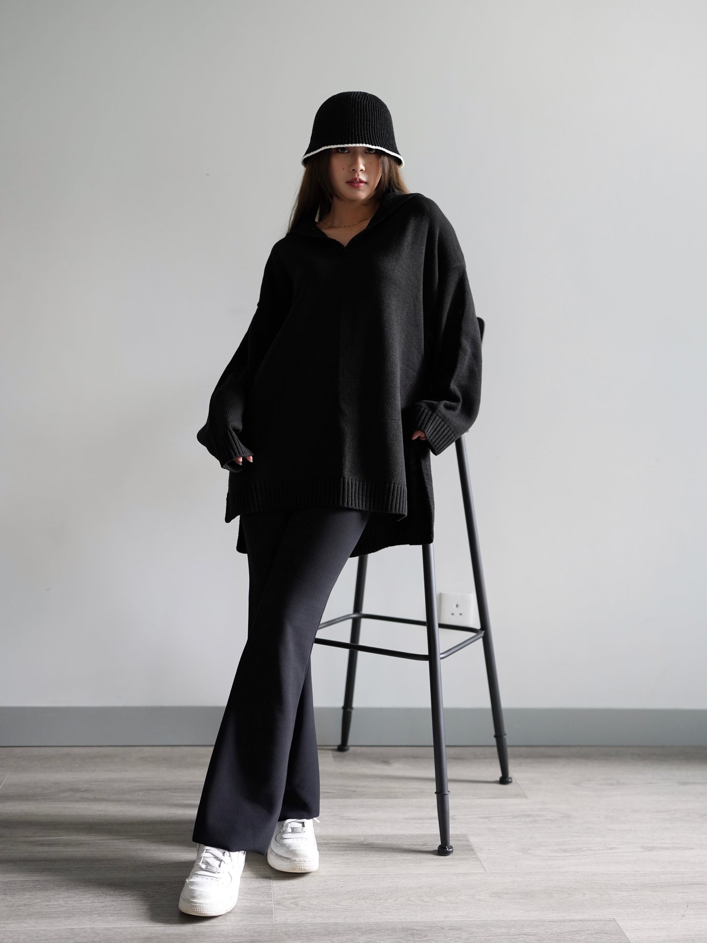 Collar oversize knit Ops