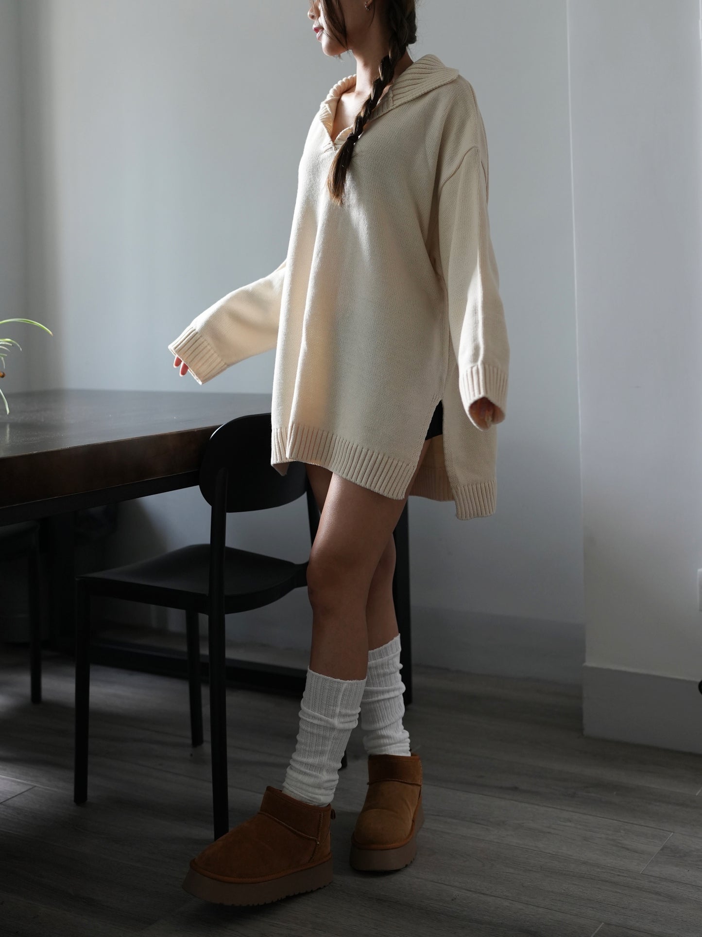 Collar oversize knit Ops