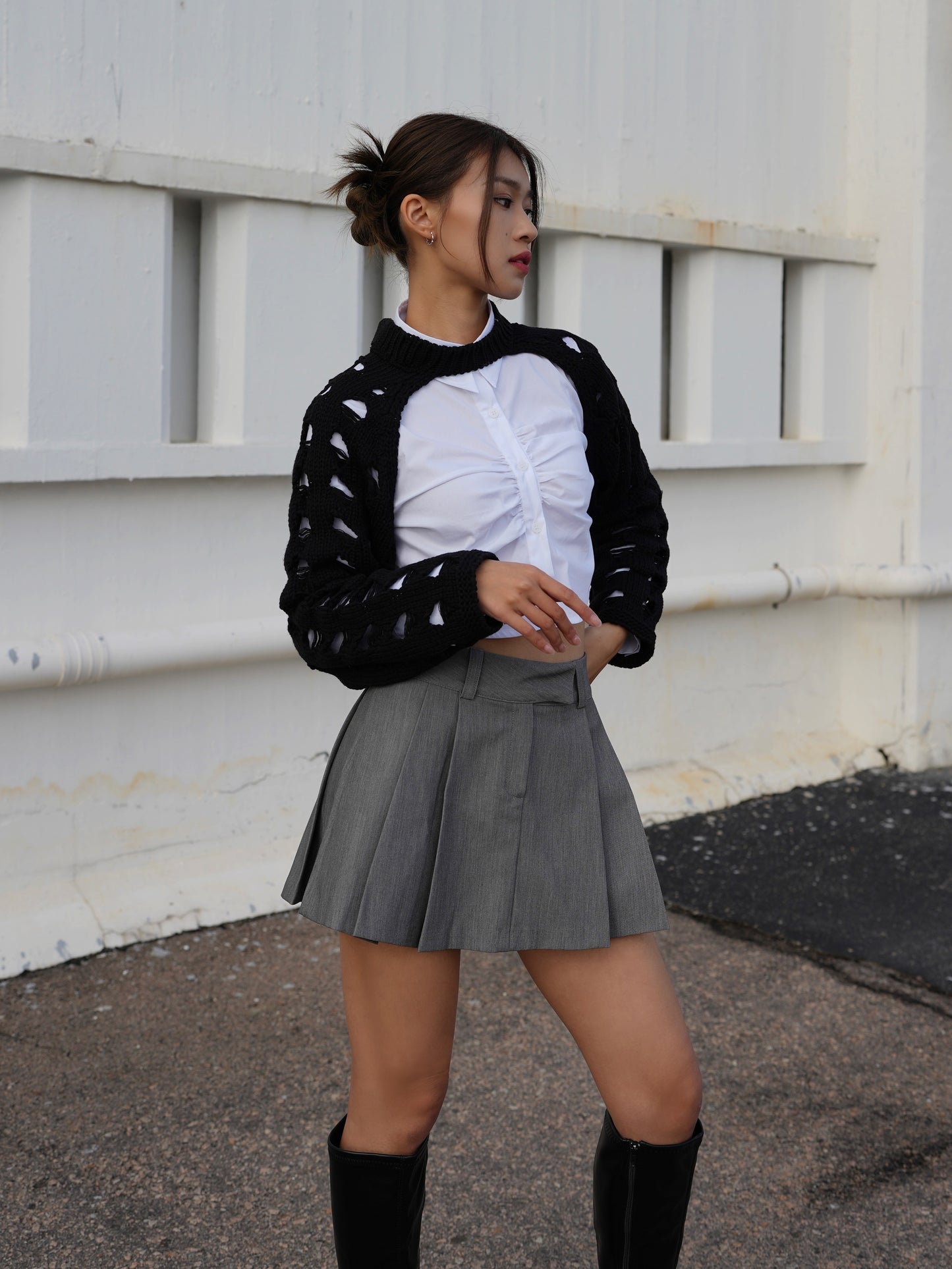 Lark knit arm warmer top