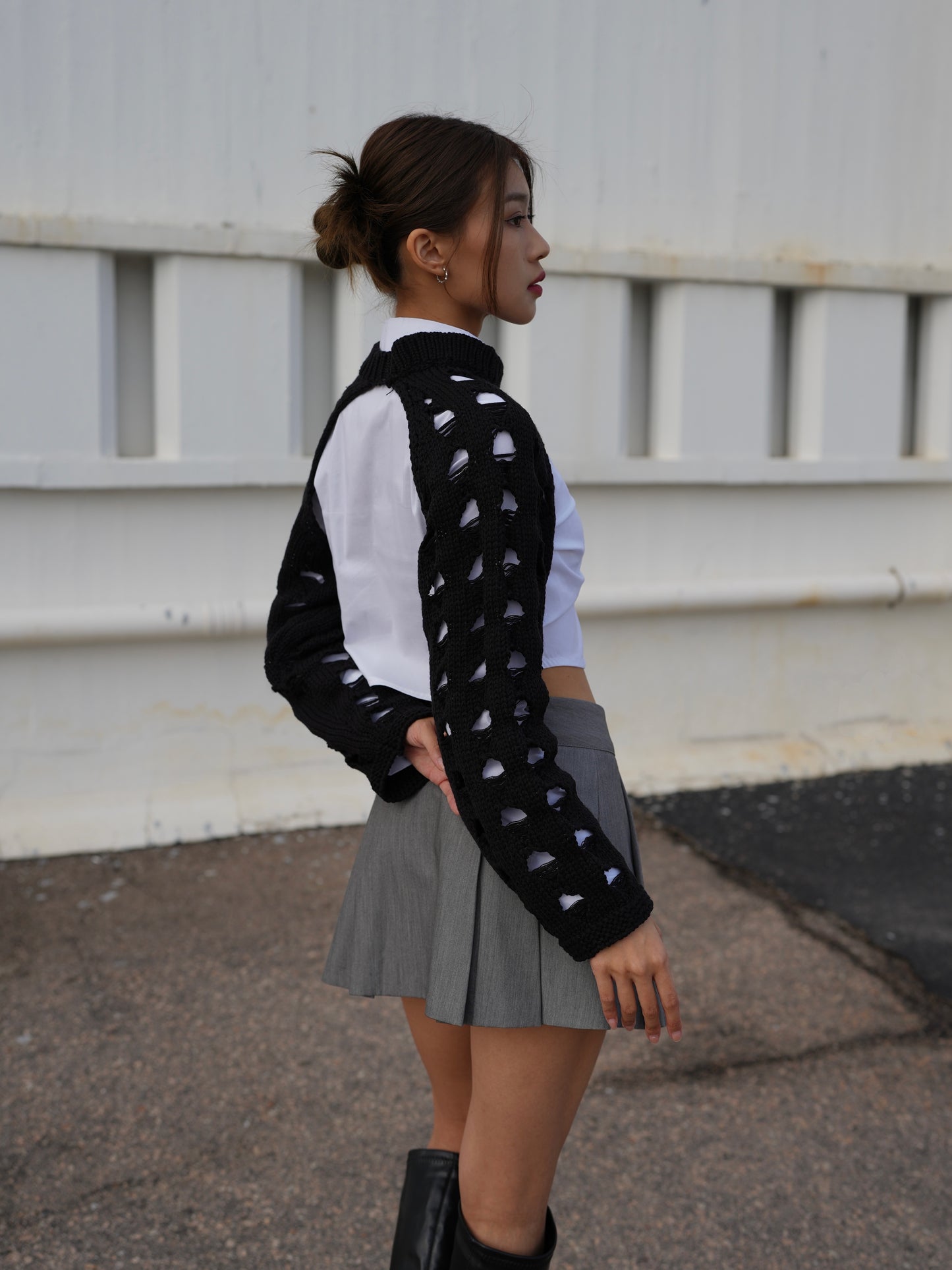 Lark knit arm warmer top