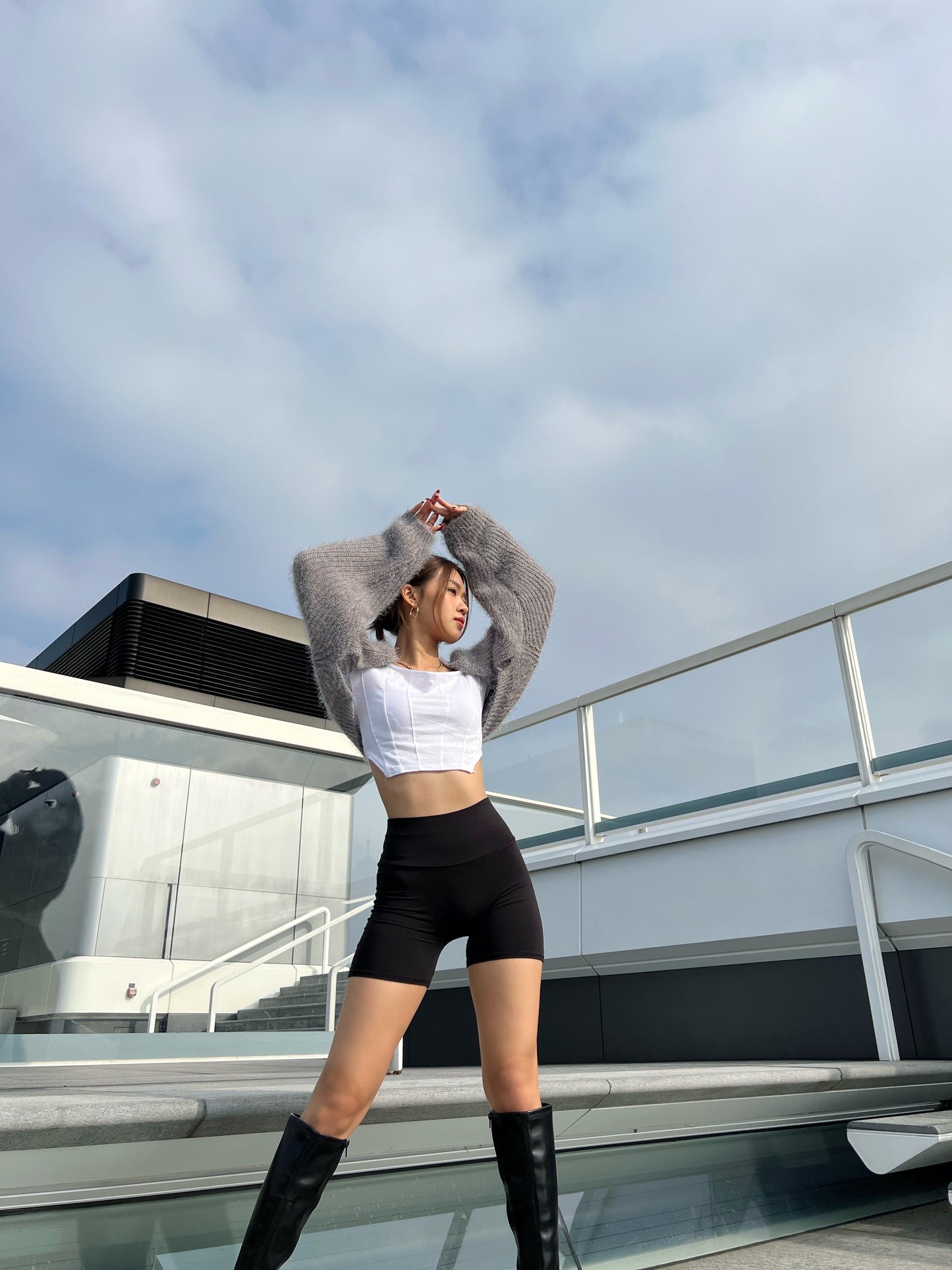 Fluffy bolero cardigan