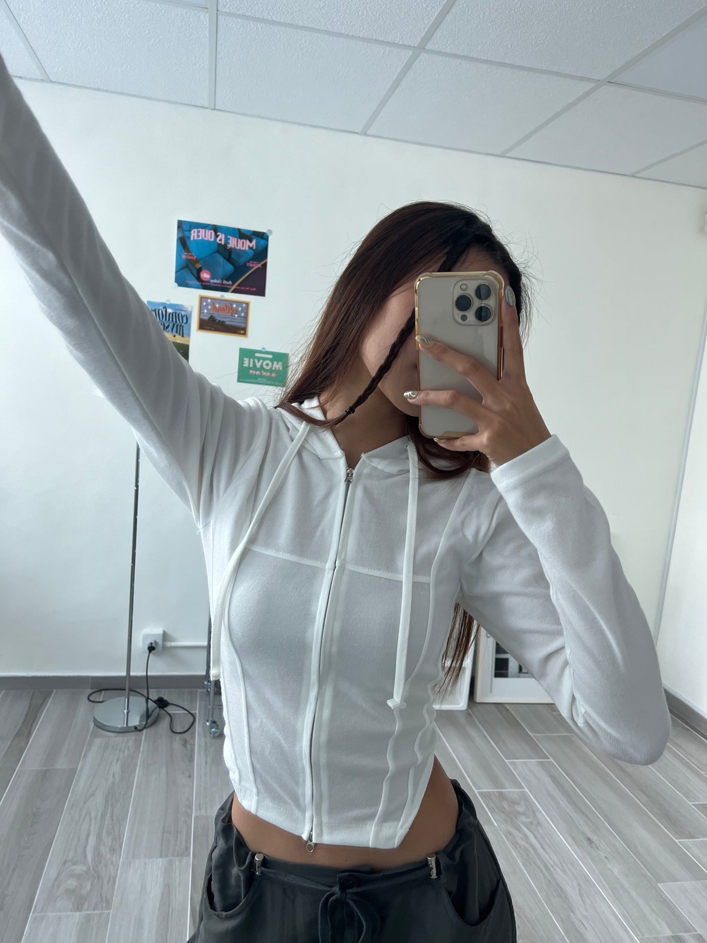 Jenny zip-up crop top