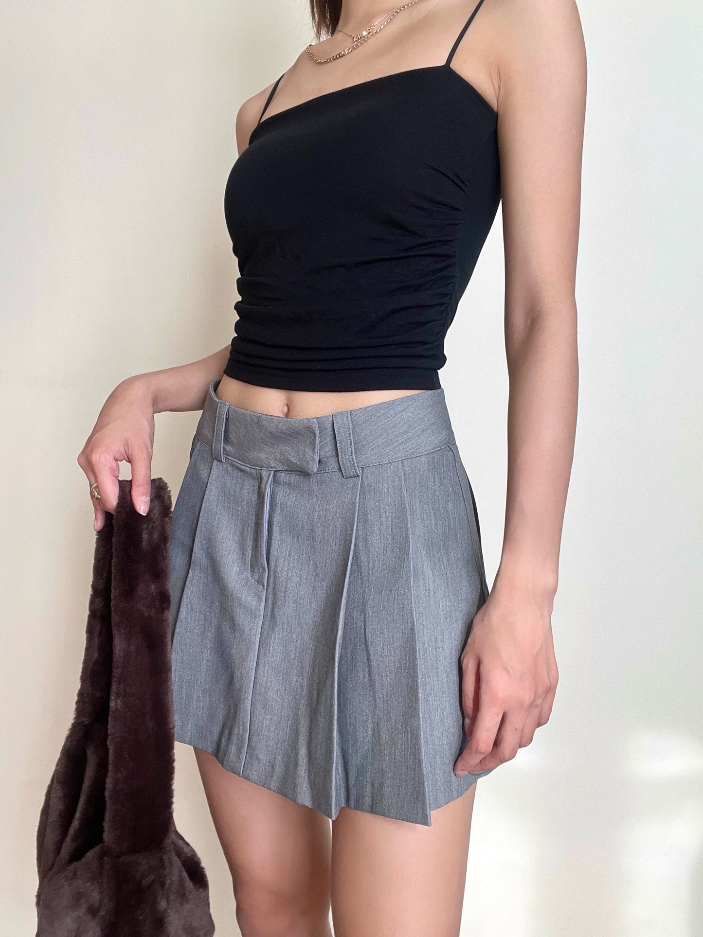 Padded ruched tank top ( 3 colors )