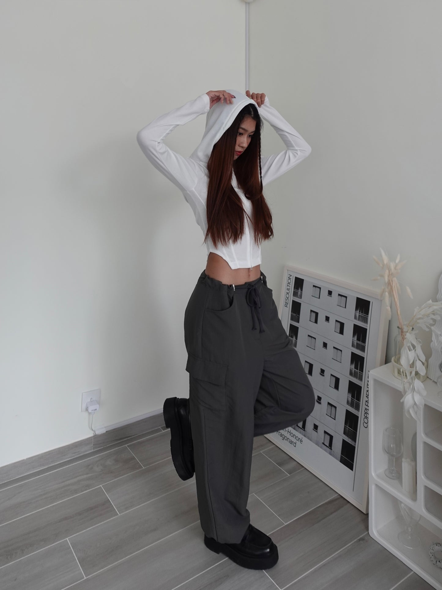 Jenny zip-up crop top