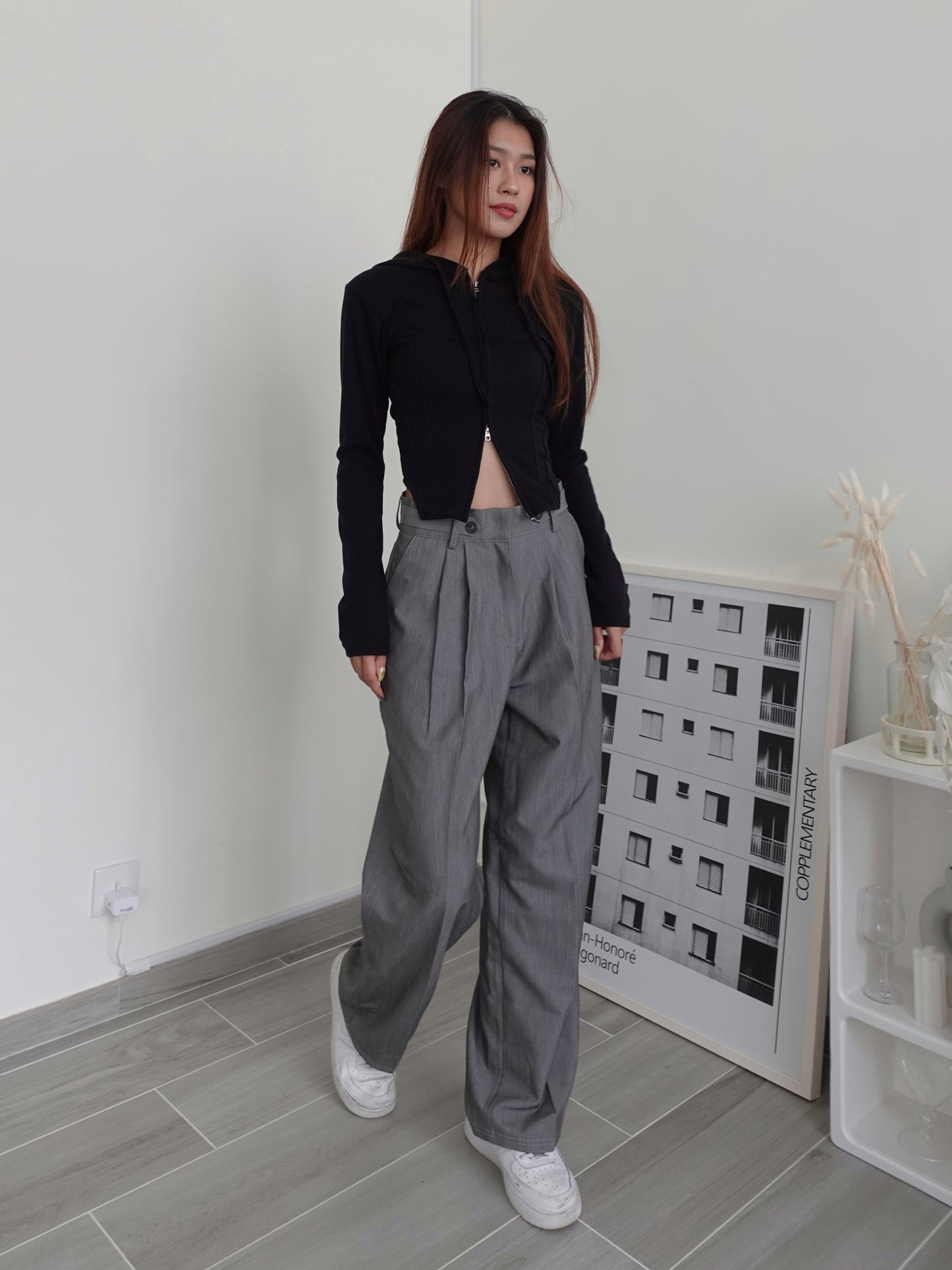 Jenny zip-up crop top