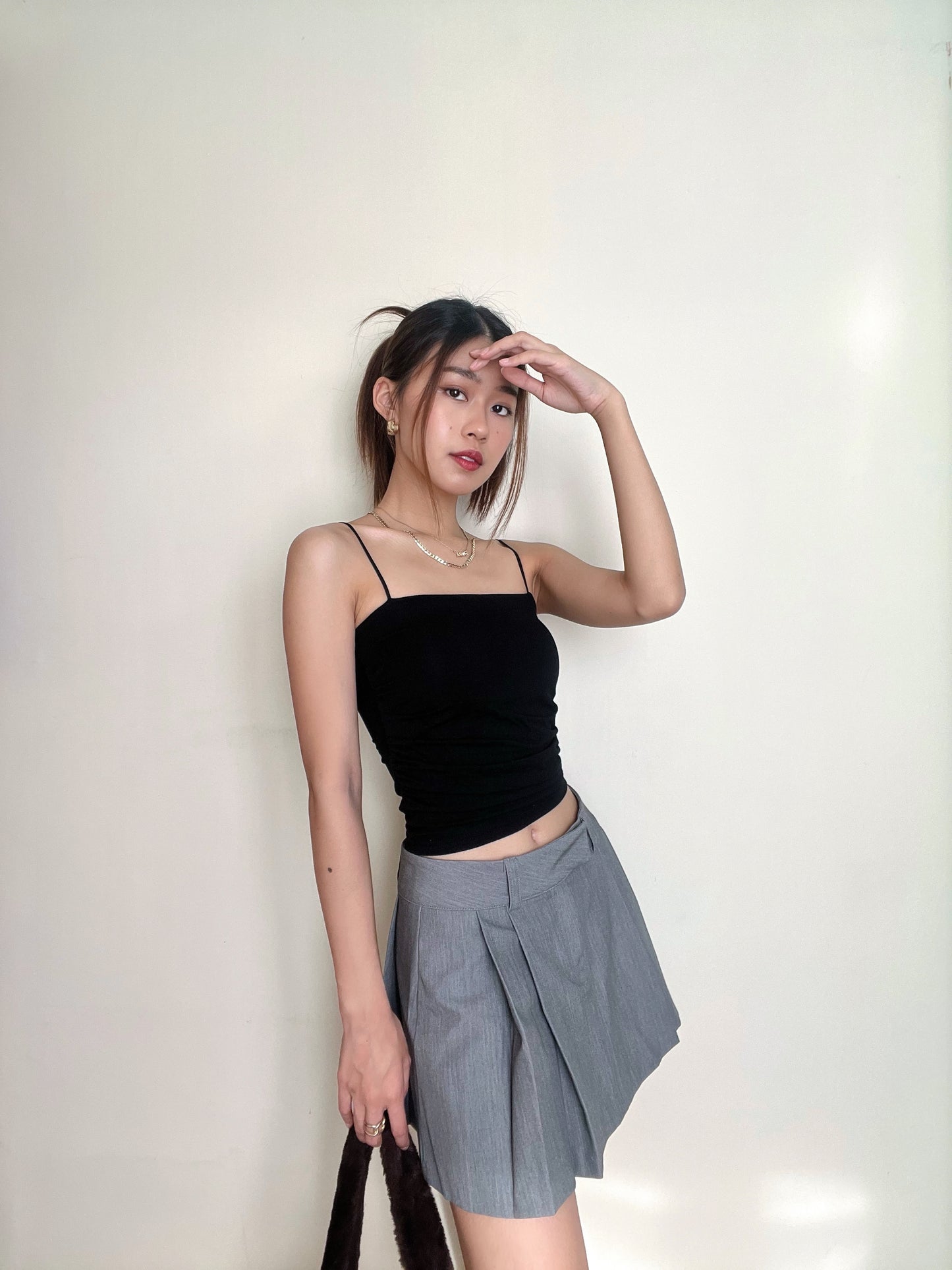 Padded ruched tank top ( 3 colors )