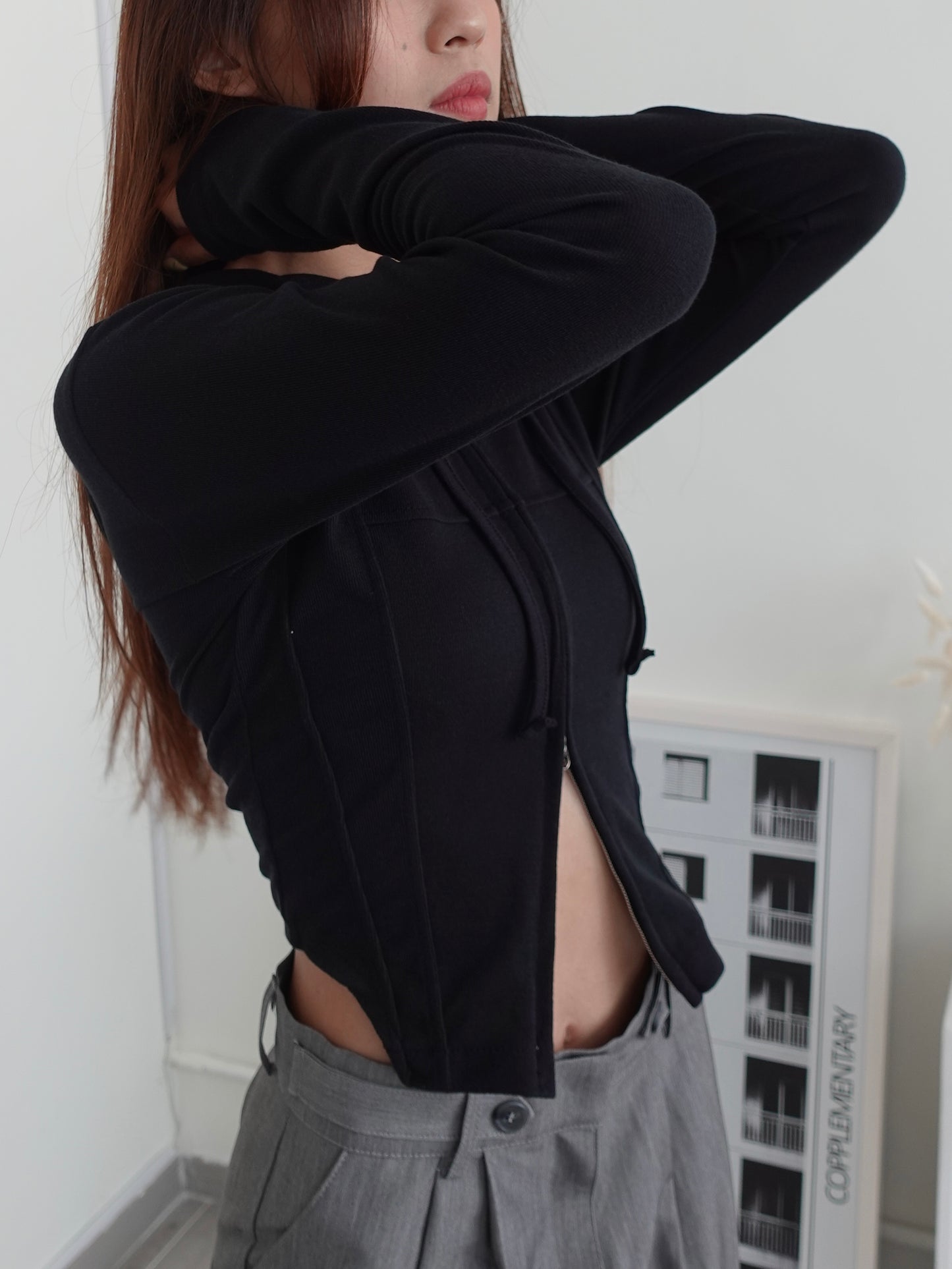 Jenny zip-up crop top