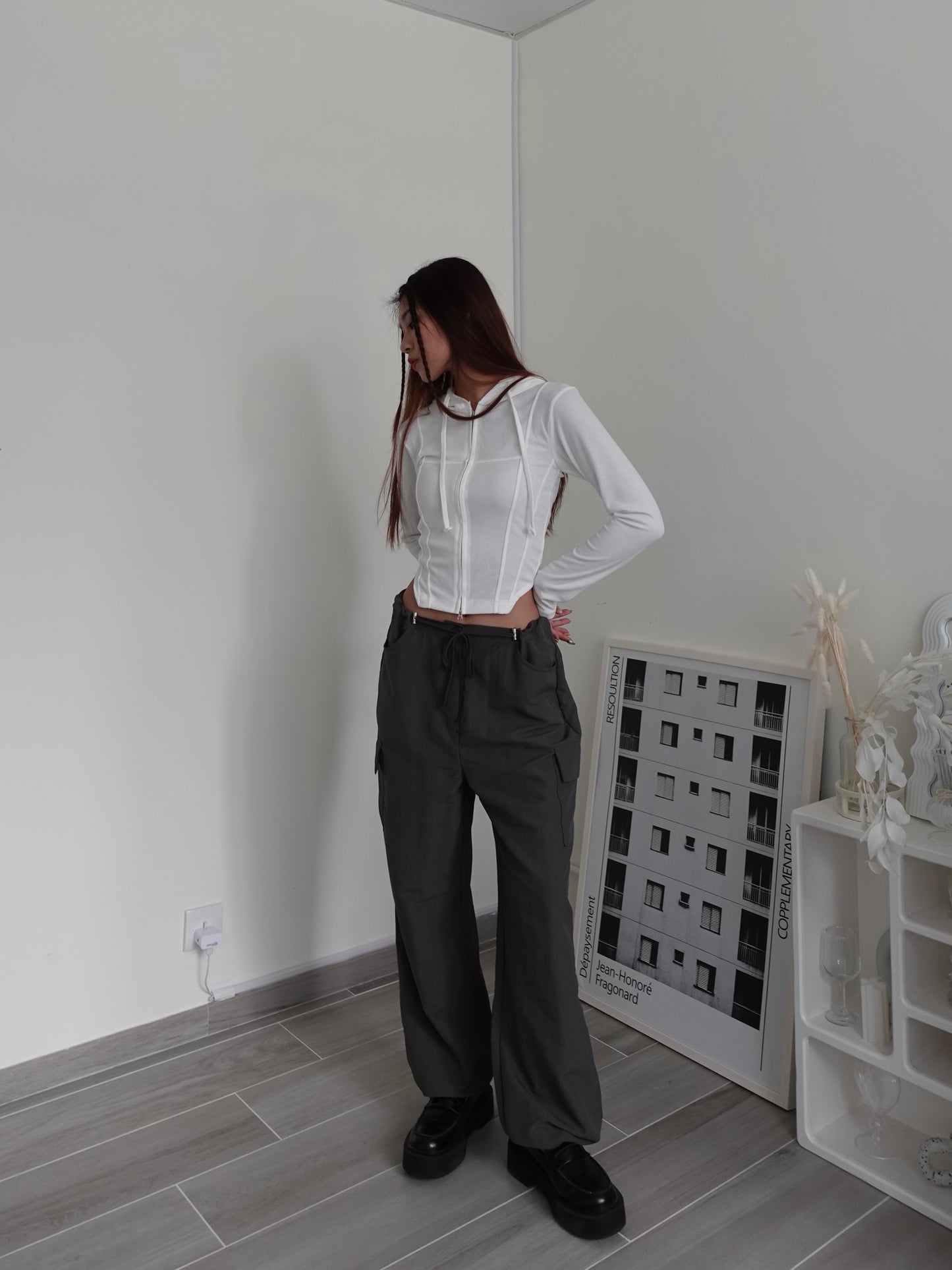 Jenny zip-up crop top